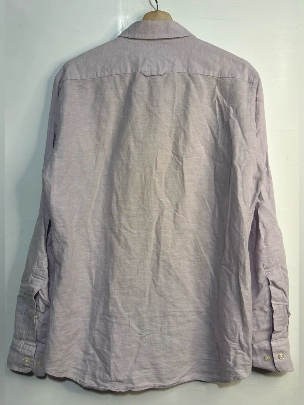 5 for $25🔥Banana Republic Light Purple Linen Blend Dress Shirt Medium